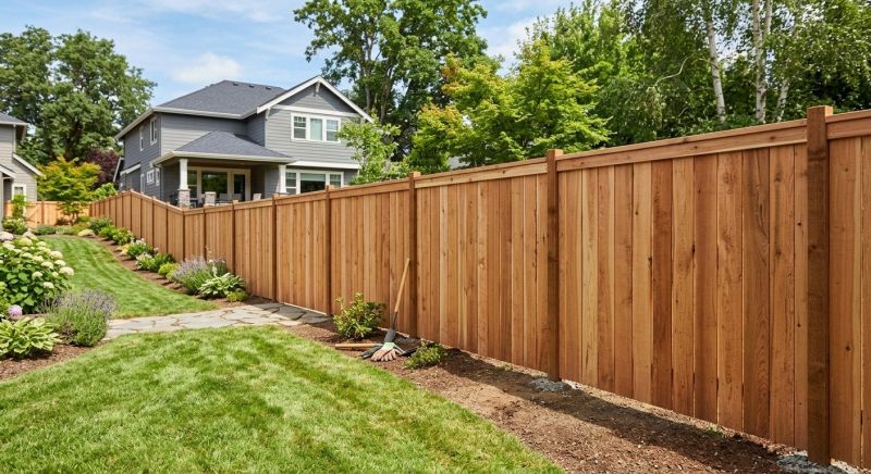 Wooden Dog Fence Installation in Pearland, TX